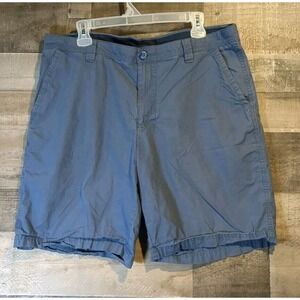 Columbia Washed Out Shorts Mens 36 Blue Chino Cotton Lightweight Washed‎ Out